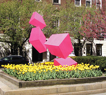 Rafael Barrios steel sculptures tower over the Park Avenue Mall